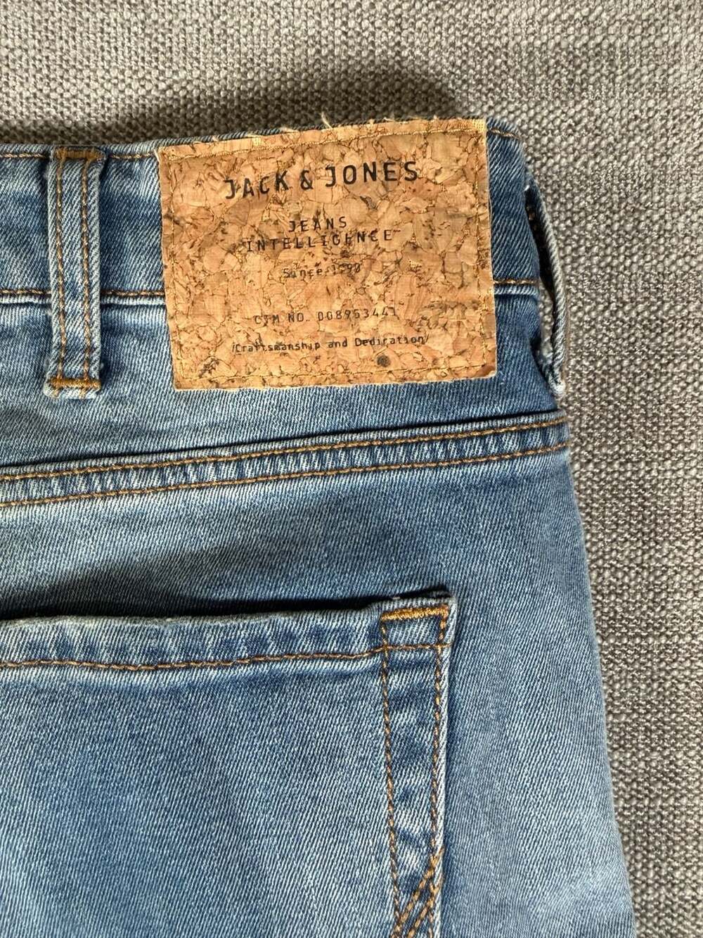 Jack & Jones Slim Glenn Jeans Blue Distressed Size 36x34